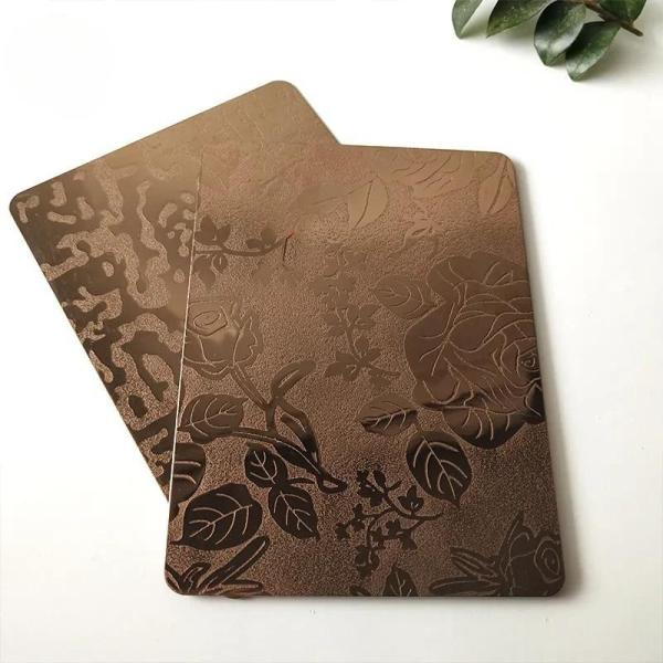 3.0 мм Толщина гравированный листовой нержавеющий сталь декоративный цвет рельефная стальная плита панель деревянный цвет