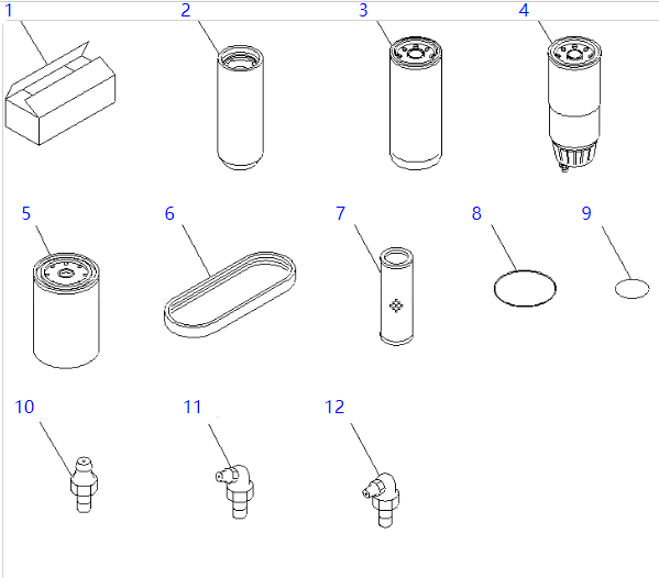 600-411-1151 600-411-1561 600-411-1571 Water Filter KOMATSU Excavator Spare Parts For PC700LC-8E0