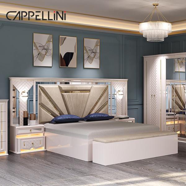 Modern Design Wood Frame Double King Size Luxury Bed Set Home Classic Luxury Wooden Mdf Full Bedroom Sets Furniture
