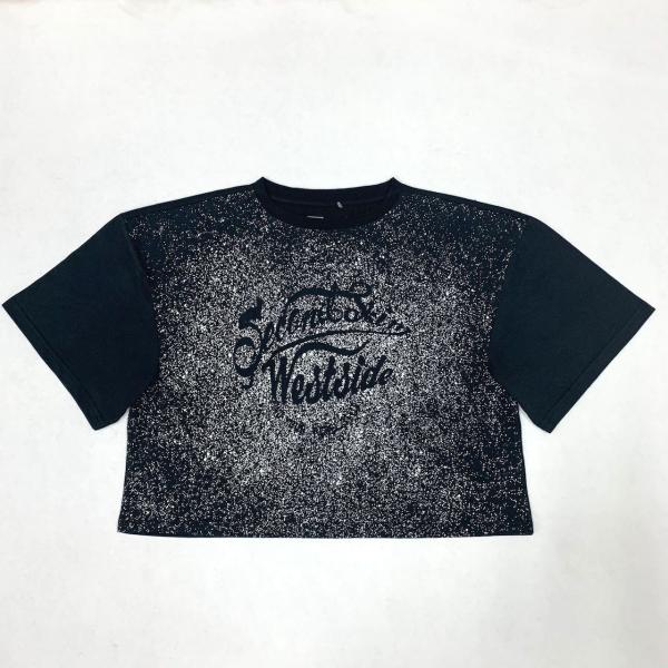 160 grams Fabric Weight O-Neck Short Sleeves Slim Crop Top Girls T-shirt For Kids Summer