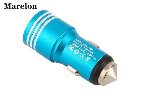 Promotional Dual Usb Car Charger Multi Color For Smart Device Charging