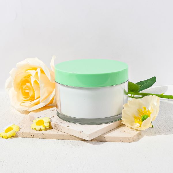 Transparent Double-Layer Cosmetic Cream Jar with Food-Grade PET Material for Safe and Hygienic Storage