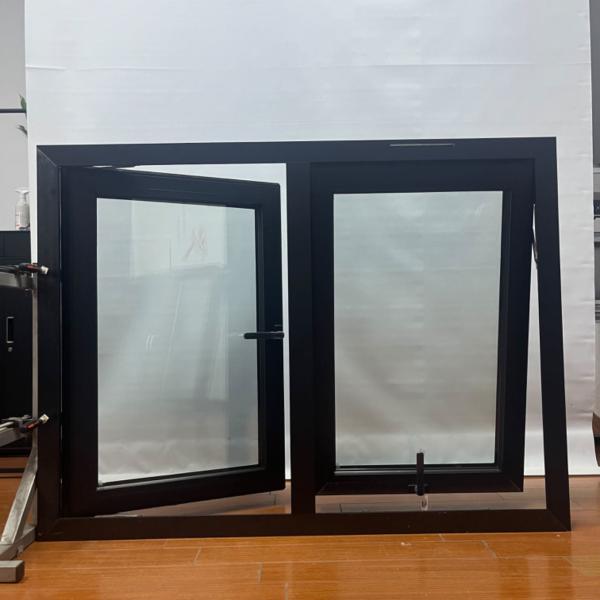 Waterproof Weatherproof Aluminium Slat Window Awning Black Aluminum Frame Awning Windows
