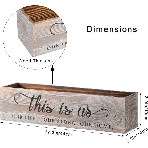 Wooden Rectangular Planter Box for Rustic Centerpieces Customized Logo Acceptable