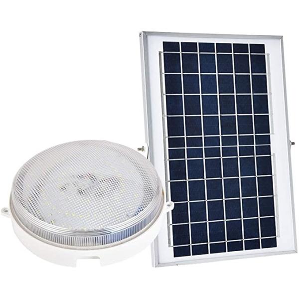 1000lm Solar LED Ceiling Light / 100 LED Dusk To Dawn Security Lighting With Remote Control