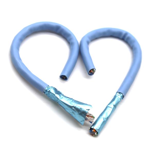 0.58mm FTP CAT6A network cable OFC conductor HDPE  Flexible Network Cable