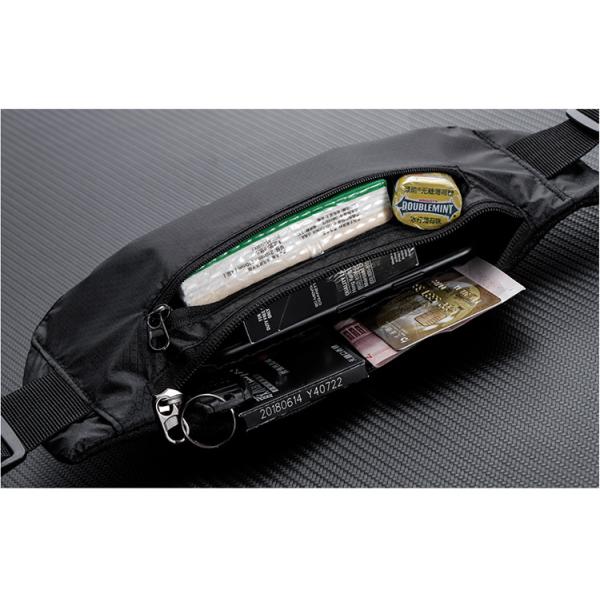 Multi-functional outdoor two zipper pockets travel belt mobile phone waist bag