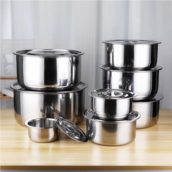 Hot sale 5pcs stainless steel 410 stock pot cooking pot set with lid