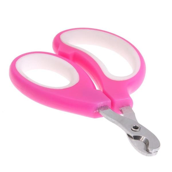 Tesouras cor-de-rosa do prego do animal de estimação da cor, projeto ergonômico do moedor do prego do pedicure do animal de estimação