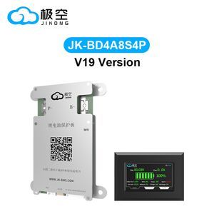 Jk BMS V19 4s 5s 6s 7s 8s LiFePO4 BMS Bd4a8s4p 12V 24V with 0.4A Active BMS 40A 60A LiFePO4 Li-ion Lto Battery Smart BMS