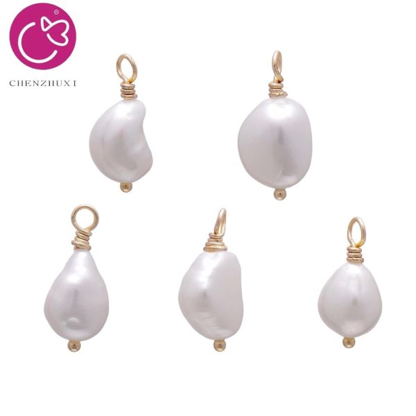 Irregular Baroque Style Pearl Pendant Charms for Jewelry Making Necklace Bracelet Earrings