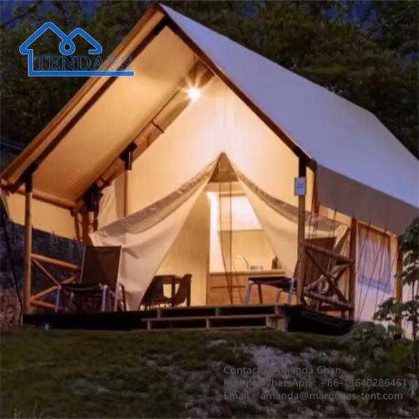 Fabrique Tentes de safari Glamping extérieur Tentes de toile Glamping avec salle de bains pour la maison