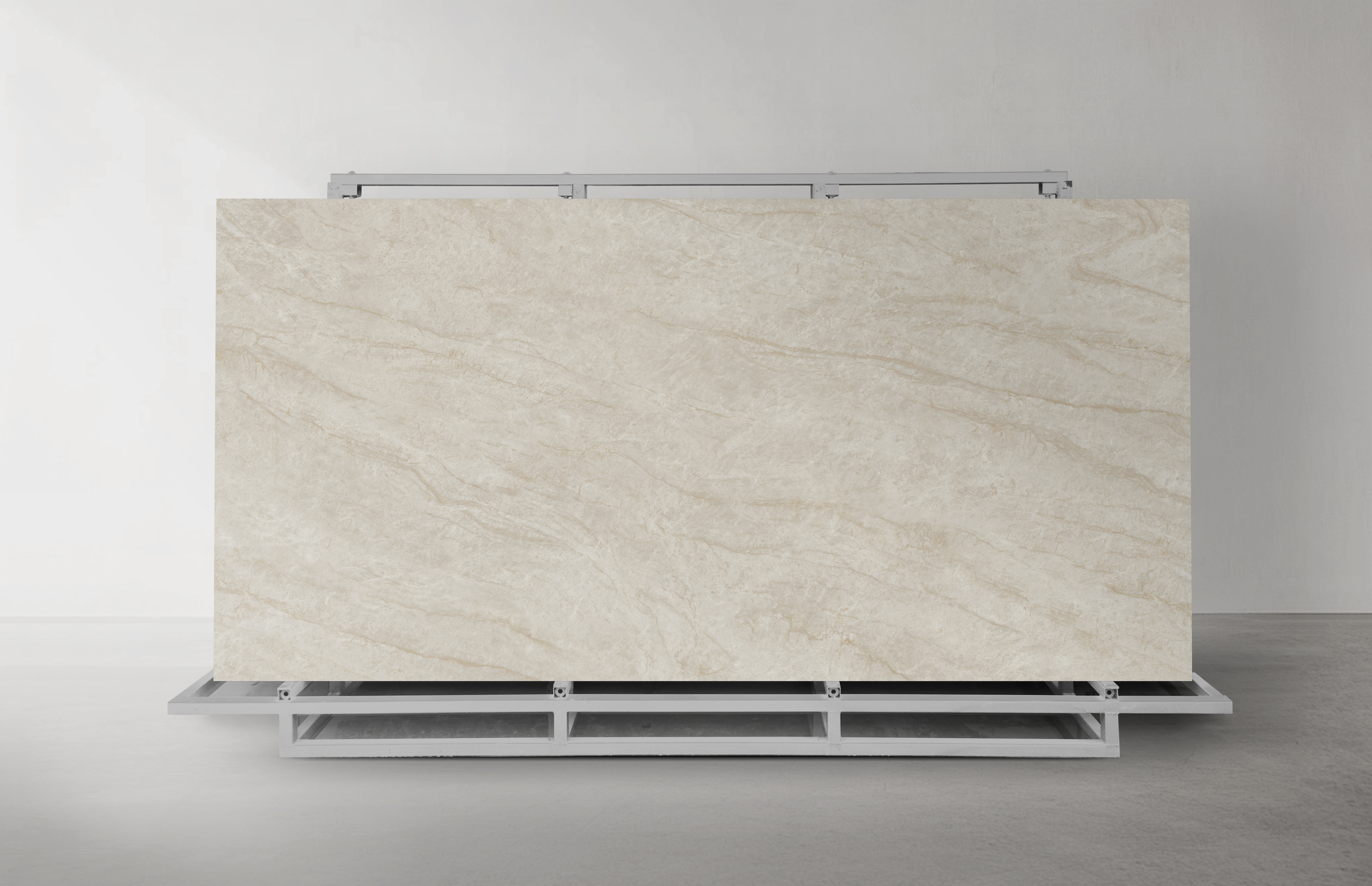 Eco-friendly and Elegant Beige 1600x3200x12mm Polished Sintered Stone Slab AAA Grade for Rebuilding