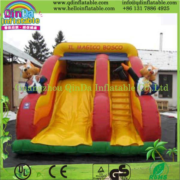 High Quality Small Indoor/Outdoor Inflatable Slide, Cartoon Slide, Commercial