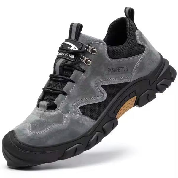 OEM Kevlar Construction Safety Shoes Pigskin Work Shoes Steel Toe Anti Smashing Rubber Sole Safety Shoes