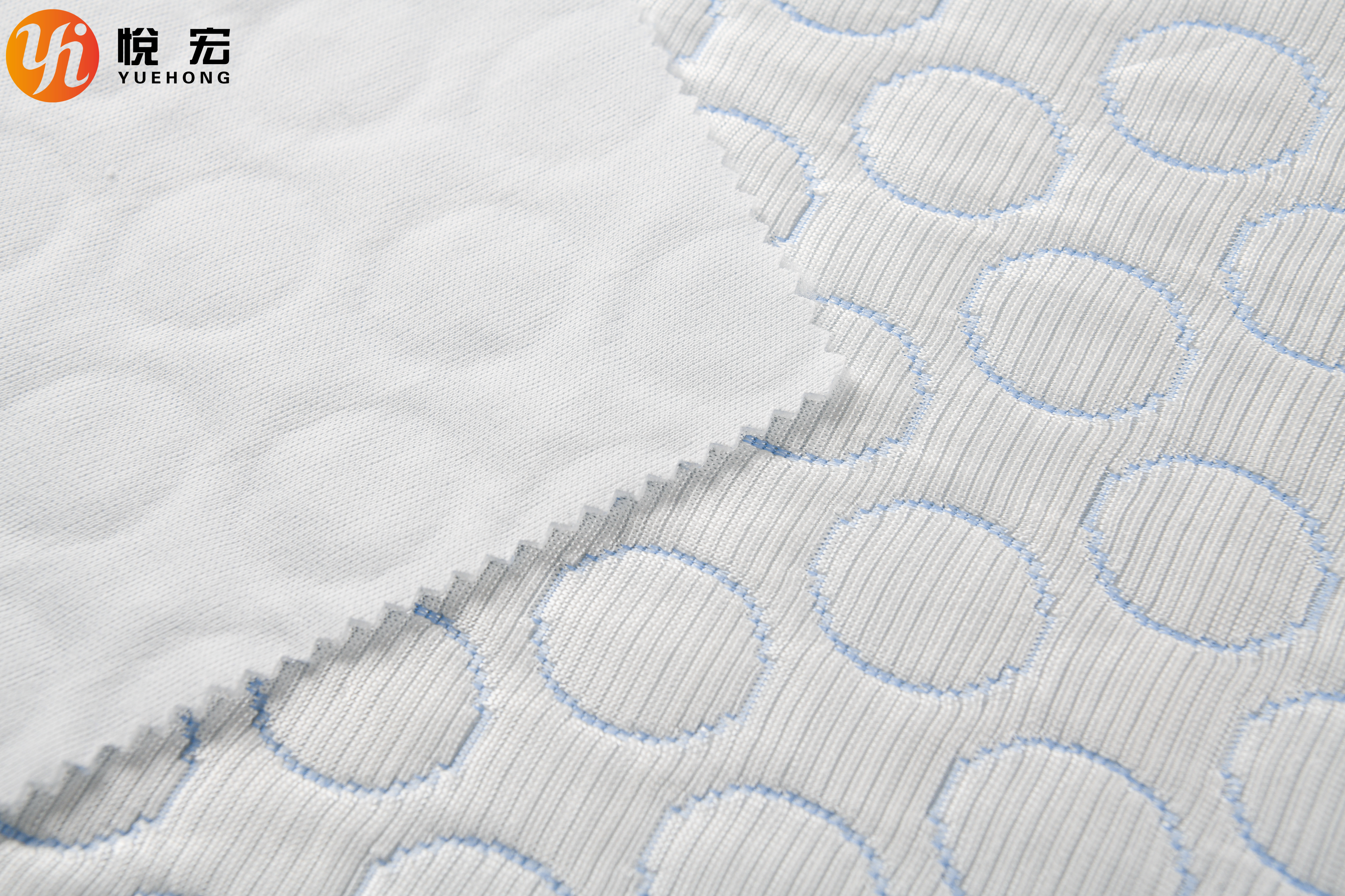 570GSM Jacquard Knit Fabric Soft Cotton  Summer Mattress Protector Fabric