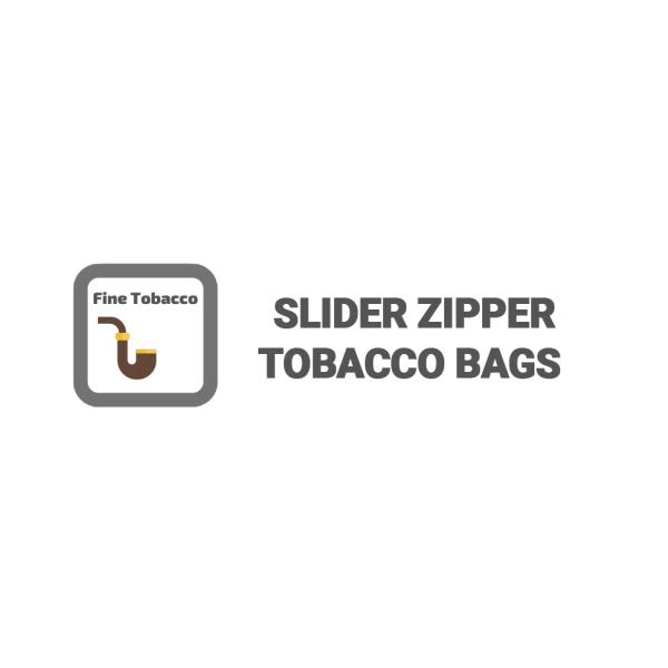 Slider Tobacco Bags, Zipper Cigar Pouches, Fine Tobacco, Slider Top Closure Polyethylene Bags