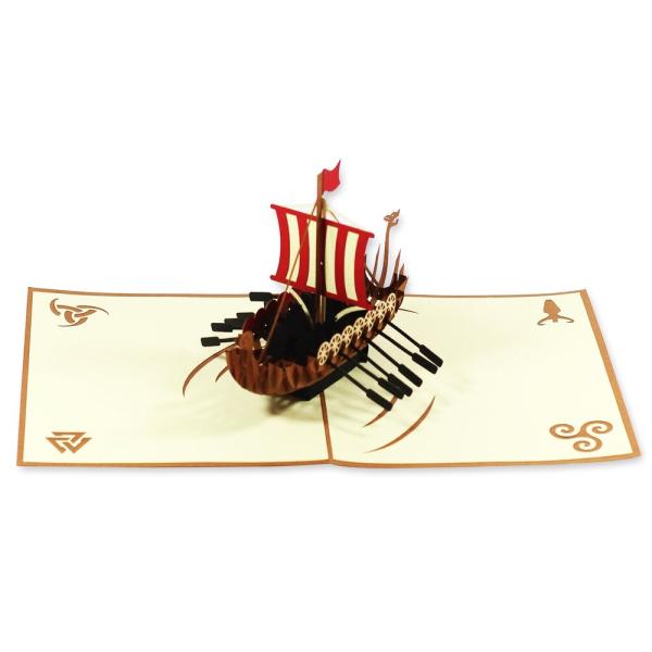 Handmade поп шлюпки 3D вверх по размеру офсетной печати 14.8×21cm поздравительной открытки