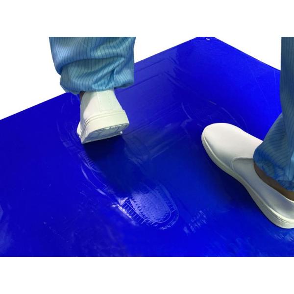 Blue PE Disposable Sticky Mats 30 Layers Peelable For Cleanroom Door Entrance