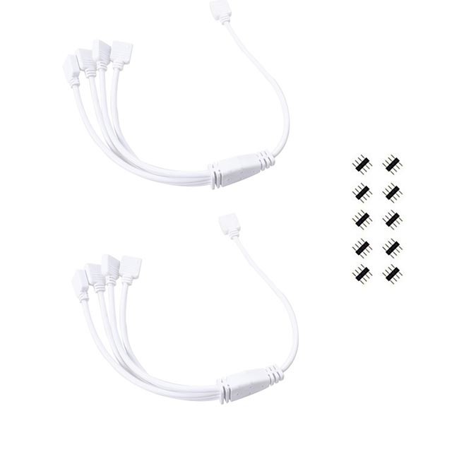 6 соединитель 1 до Splitter Pin 2.0mm RGBCCT женщина 4 к кабелю разъем-розетки для света прокладки СИД RGB+CCT