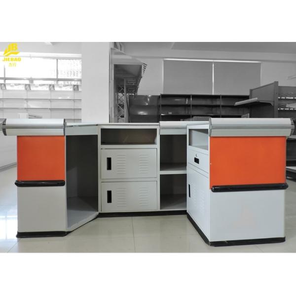 Steel Inside Supermarket Checkout Counter Craftsmanship Custom Color Stainless Steel