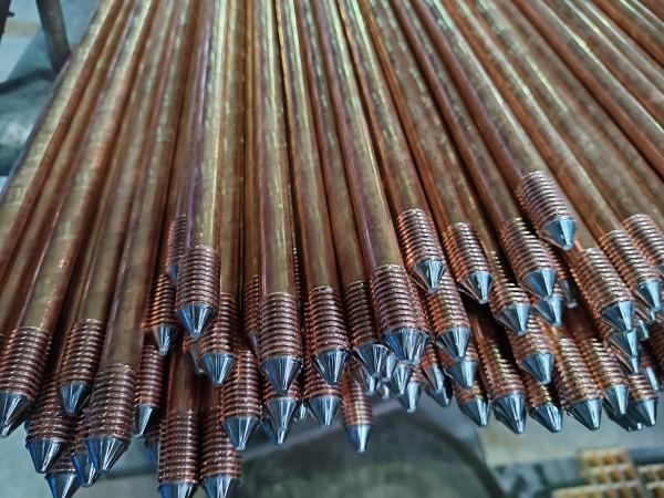 電気メッキ銅被覆導体 ねじ接続 先端ロッドエンド