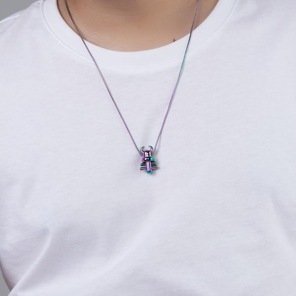 Floral Designs Sheep Shape Cast Pendant Square Pearl Box Chain Necklaces for Men Provide Mould Making And Making Service