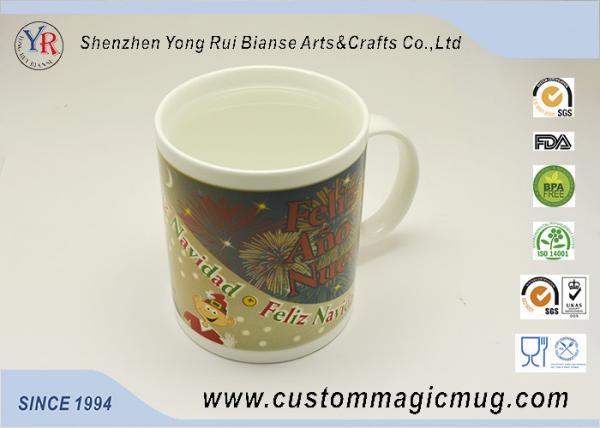 Magic 11oz Color Changing Mugs , Christmas Gift Personalized Mugs For Kids