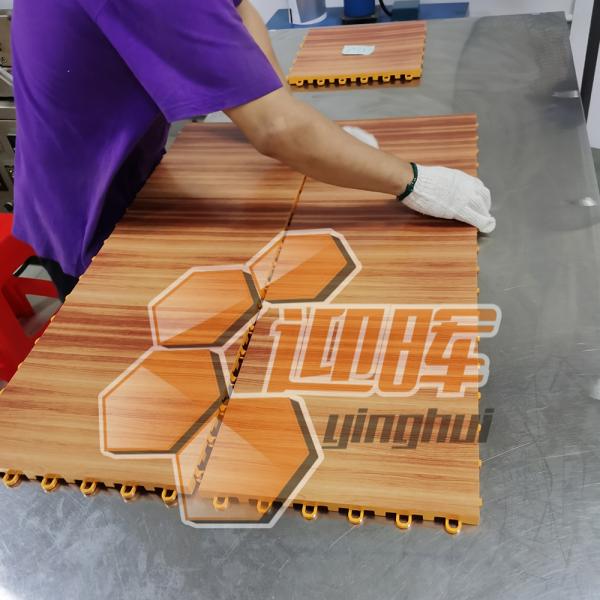 Single Layer Plastic Wood Floor Modular Basketball Court Flooring Indoor Outdoor