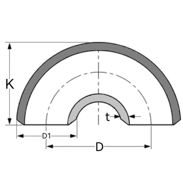ASME B16.9 Stainless Steel 304 306 Pipe Fitting 180D Short Radius Elbow Return OEM OBM