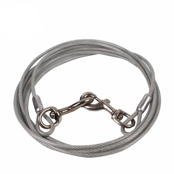 Cable y estaca para atar perros con núcleo de acero recubierto de PVC y correas para mascotas