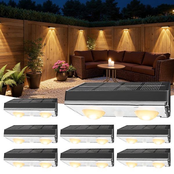 IP67 Waterproof RGB Home Solar - Powered Fence Lamp for Decoration