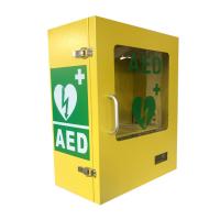Cabinet alarmé par bâti extérieur jaune d'AED de mur avec le système de chauffage