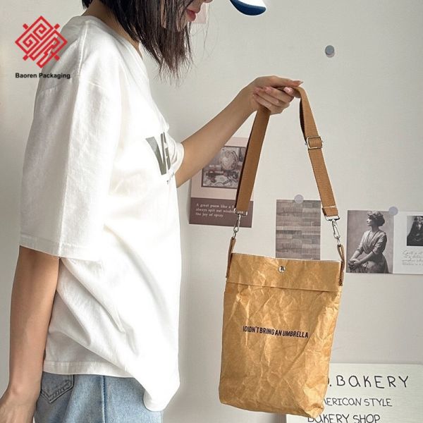 Customizable DuPont Paper Bags Washable Tear-Resistant Crossbody Vintage Bags Waterproof Eco-Friendly Material Tyvek Bags