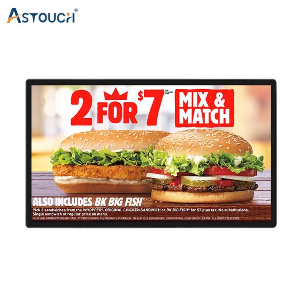 98 Inch Wall Mounted Indoor Advertising Player With CMS IR Touch