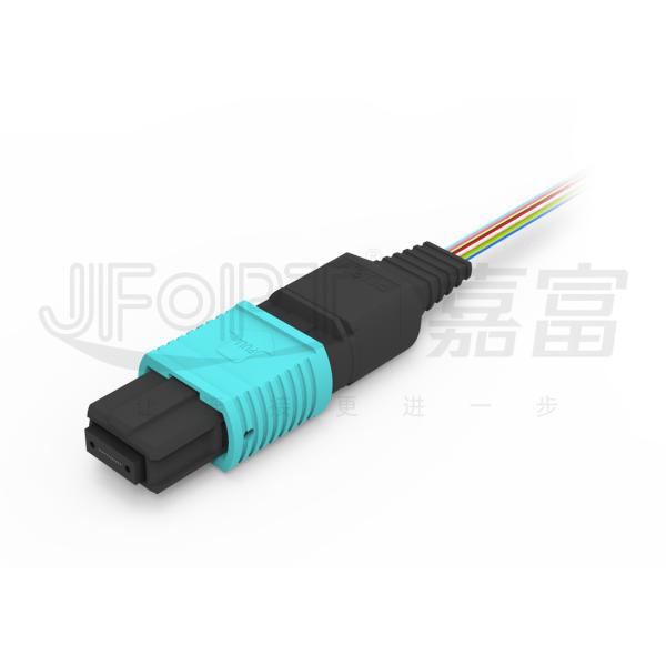 12 гибкий провод полярности b Aqua кабеля мультимодных 50/125 3.0mm LSZH хобота ядра MPO