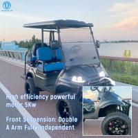 Carrinhos de golfe elétricos de 4 lugares 4 rodas, travão de disco de 10 polegadas e tela off-road