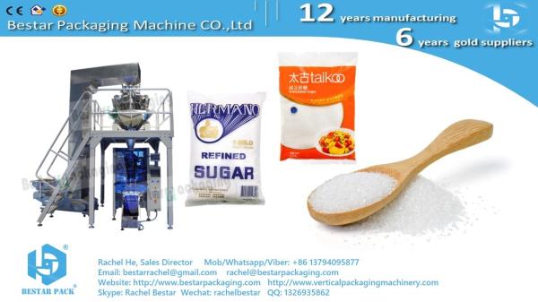 Granulated white sugar 1000g PE pouch automatic weighing and packaging machine