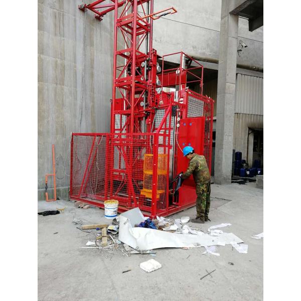 Steel Temporary Passenger Elevators / Stable Construction Tower Hoist