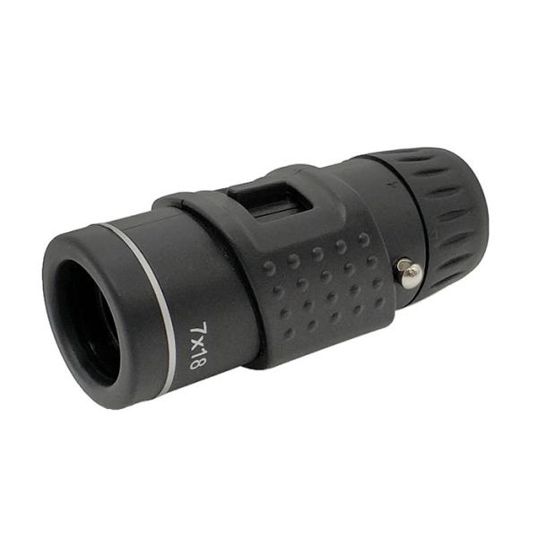 Peso leve pequeno do telescópio 7x18 do monocular de Pockect com pele de borracha