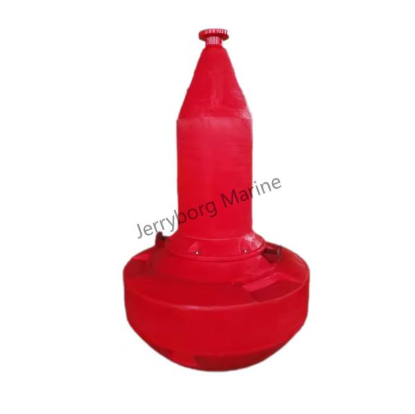 Long-Lasting LLDPE Material Floating Buoy With Top Mark with Reflective Strips For Navigation