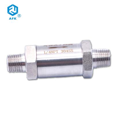 SS316 Air Compressor Inline Check Valve High Pressure External Thread