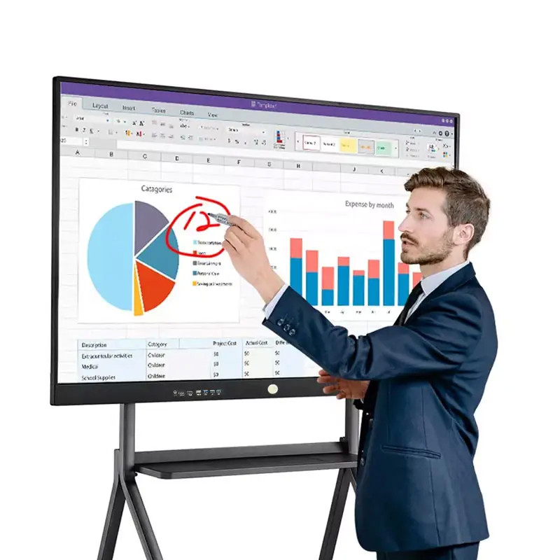 75 дюймов умный совсем в одном взаимодействующем Whiteboard водоустойчивом с калькулятором