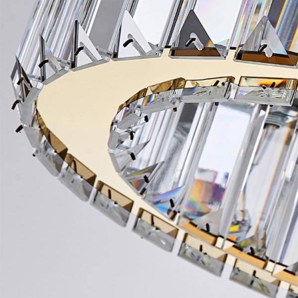 Хрустальная люстра приведенная лампы современного кольца привесная светлая декоративная для обедать комната прожития