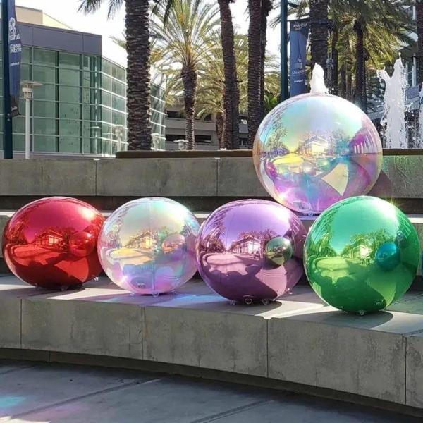 горячая продажа настройка логотипа размер серебряный золотой надувный отражающий