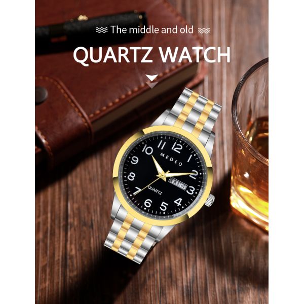 Silver Stainless Steel Quartz Watch With Japanese Movement