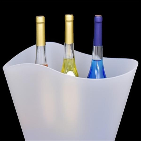 Custom Logo Ice Bucket 12L Lighting Party Clear Beer Champagne LED Wine Bottle Cooler
