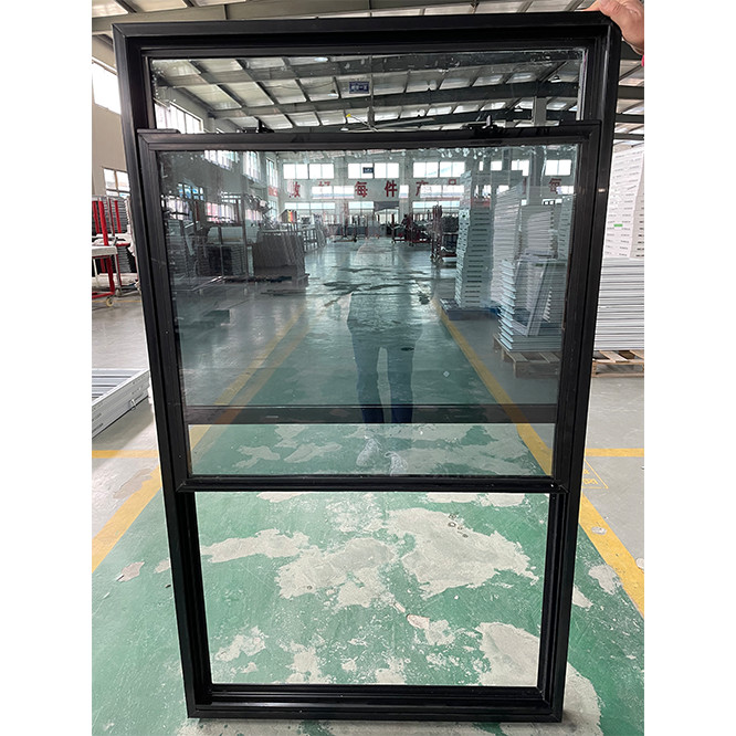NFRC UPVC одноподвешенное окно с двойным стеклянным залом