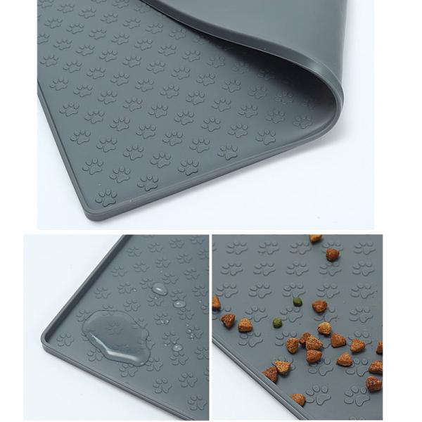 Waterproof Non-Stick Pet Bowl Mat with Custom Printing Compression Molding Technology