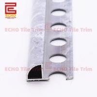 Aluminum Rounded Edge Tile Trim Stone Effect 8-12mm
